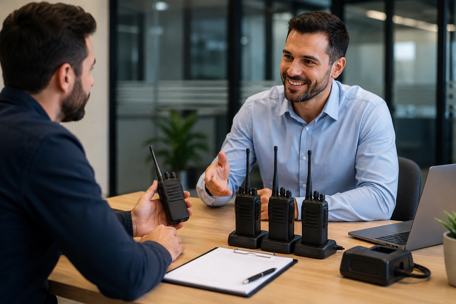 Existe contrato mínimo para locação de rádios comunicadores em Vitória ES